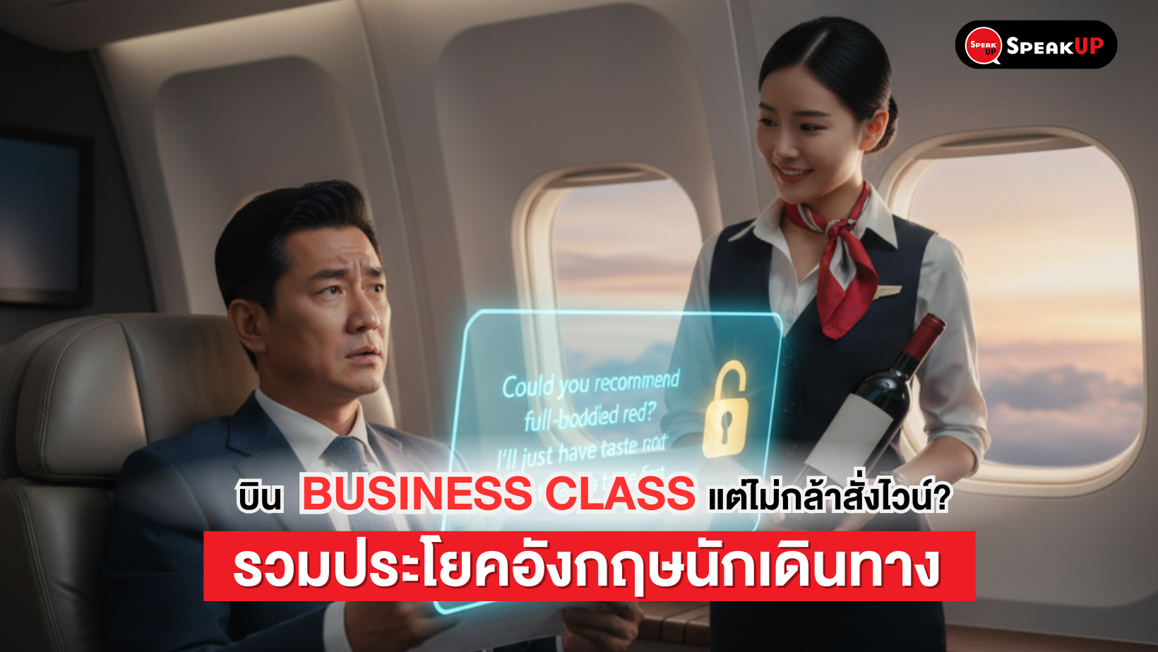 บิน Business Class ไม่หวั่น! ประโยคอังกฤษสนามบิน & โรงแรม 5 ดาว 
