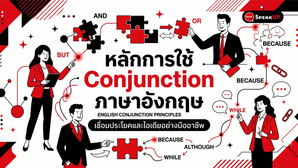 เจาะลึกหลักการใช้ Conjunction ภาษาอังกฤษ (คำสันธาน) ทั้ง 3 ประเภท พร้อมประโยคตัวอย่างสำหรับเขียนอีเมลและพรีเซนต์งานธุรกิจ ยกระดับภาษาอังกฤษวัยทำงานให้เป็นมืออาชีพ